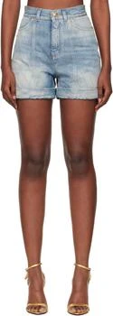 Balmain | Blue Diamond Denim Shorts