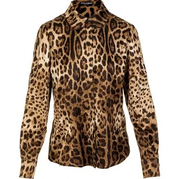 Dolce & Gabbana | Dolce & Gabbana Leopard-Printed Satin Shirt