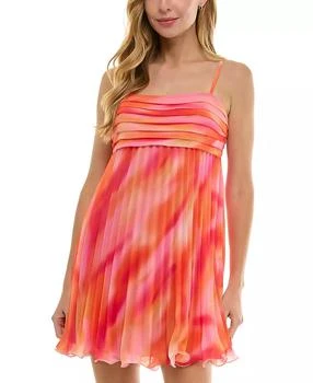 Juniors' Pleated Mini Dress