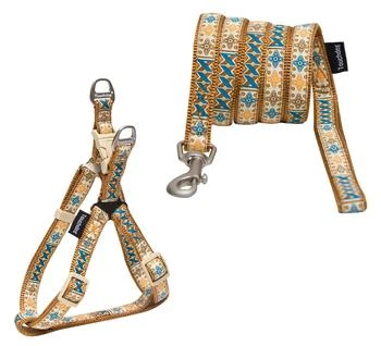 Touchdog Touchdog  'Caliber' Embroidered Designer Fashion Pet Dog Leash and Harness Combination