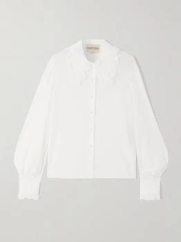 Valentino | Ruffled Silk-crepe Shirt  - IT38