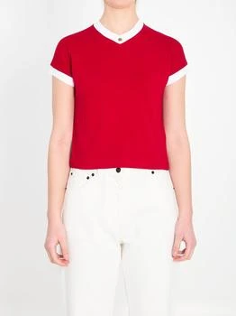 Versace | Versace Cropped Contrast-Trim T-Shirt