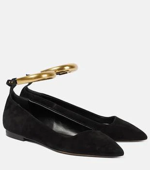 Isabel Marant | Leanor embellished leather ballet flats