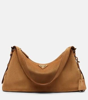 Prada | Prada Aimée Large suede shoulder bag