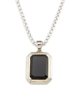 Effy | 18K Yellow Gold, Sterling Silver
Onyx Pendant Necklace