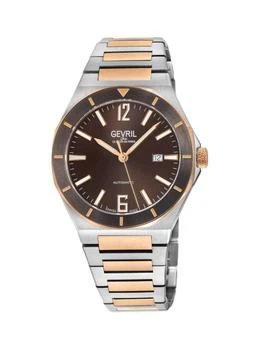 Gevril | High Line 43MM Two Tone Stainless Steel Bracelet Watch
