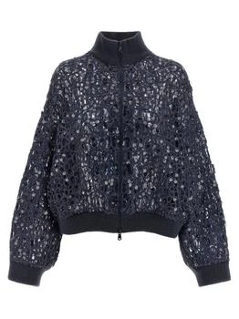Brunello Cucinelli | Brunello Cucinelli Dazzling Embroidered Knit Cardigan