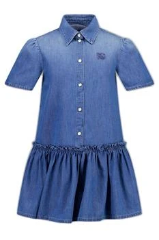 Dolce & Gabbana | Dolce & Gabbana Kids Logo Embroidered Chambray Dress