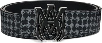 Black MA Quad 4CM Enamel Belt
