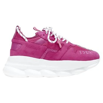 Versace | VERSACE Chain Reaction Blowzy all pink suede low top chunky sneaker EU42