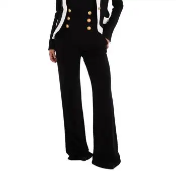 Balmain | Balmain Button-Embellished High-Waisted Pants, Brand Size 40 (US Size 8)