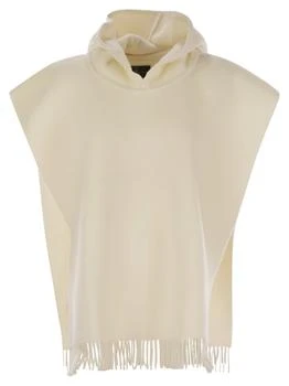 Brunello Cucinelli | Brunello Cucinelli Hooded Fringed Poncho