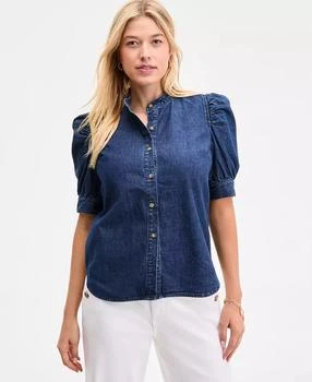 Women
s Denim Puff-Sleeve Shirt, Exclusively at Macy
s