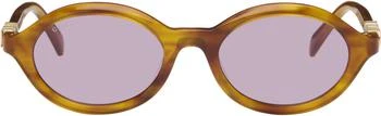 Gucci | Brown Round Frame Sunglasses