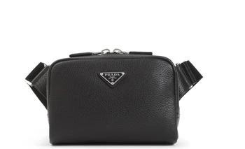 Prada | Prada Logo Plaque Zipped Messenger Bag