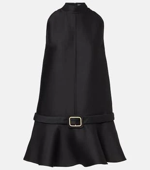 Tom Ford | Belted wool and silk crêpe minidress