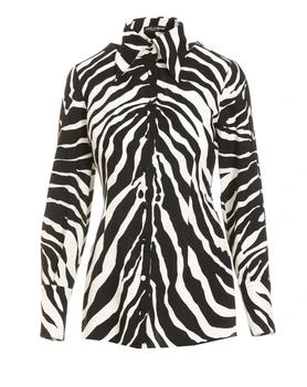 Dolce & Gabbana | Dolce & Gabbana Zebra-Printed Curved Hem Shirt