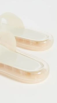 Tory Burch Tory Burch Women Footwear Ivory Jelly Rubber Sole Bubble Slides Sandals