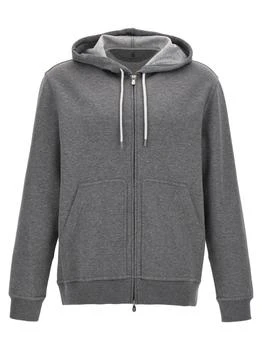 Brunello Cucinelli | Brunello Cucinelli Zip-Up Drawstring Hoodie