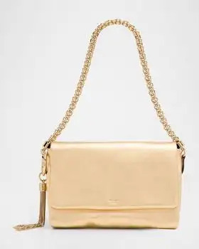 Jimmy Choo | Callie Metallic Leather Shoulder Bag