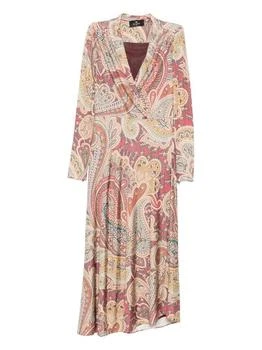 ETRO | Etro Paisley Printed V-Neck Wrap Dress