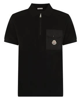 Moncler | Moncler Logo Patch Zip Detailed Polo Shirt