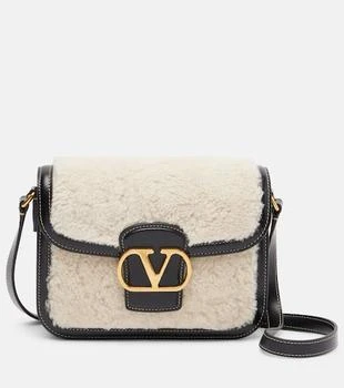 Valentino | 9TO5 shearling and leather shoulder bag