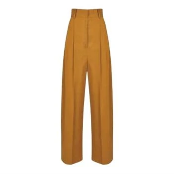 Salvatore Ferragamo | Women's High-Waisted Pants In Brown