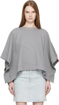 MM6 | Gray Unbrushed Cotton Sweatshirt