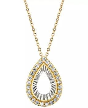 Macy's | Diamond Tear-Shape 18" Pendant Necklace (1/4 ct. t.w.) in 14k Two-Tone Gold