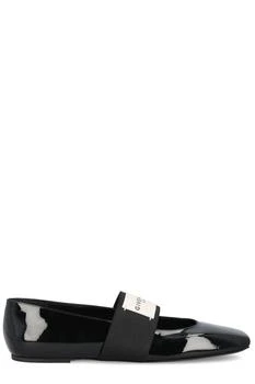 Givenchy | Givenchy Shiny Logo Strap Flat Shoes