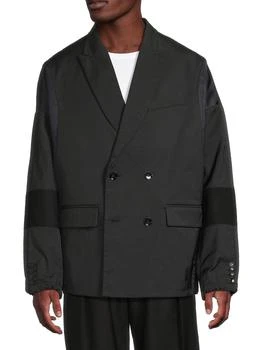 Valentino | Wool-Trim Double-Breasted Blazer