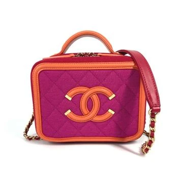 Chanel | Color Canvas Leather Shoulder Bag Vanity Bag (Pre-Owned)