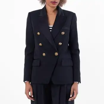 Balmain | Balmain Womens Double-Breasted Blazer, Brand Size 38 ( US Size 6 )