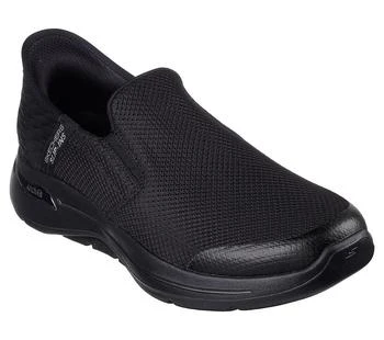 Men's  GO Walk Arch Fit - Hands Free Black Walking Shoes GAL1612