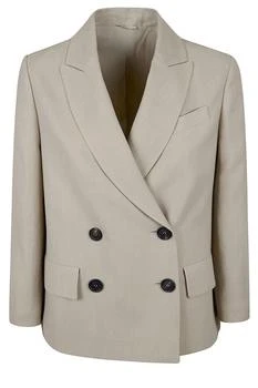 Brunello Cucinelli | Brunello Cucinelli Double-Breasted Tailored Blazer