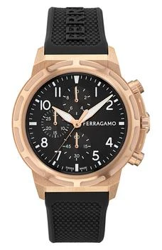 undefined Sport Chronograph Silicone Strap Watch, 44mm