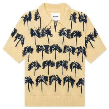 Jil Sander | Jil Sander Palm-Tree Ribbed Polo Shirt