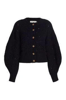 Zimmermann | Hypnotic Wool Cable-Knit Cardigan