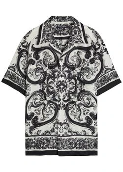 Dolce
Gabbana | Majolica printed silk-twill shirt