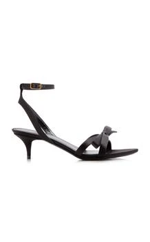 Balenciaga | Balenciaga Nano Bow-Detailed Satin Sandals - Moda Operandi