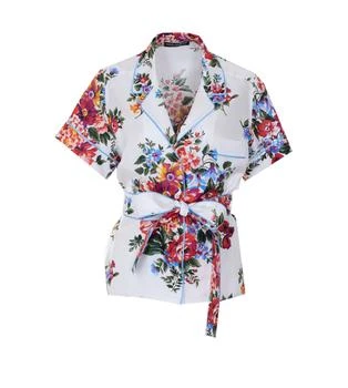 Dolce & Gabbana | Dolce & Gabbana Flower Bouquet-Printed Twill Vanity Shirt