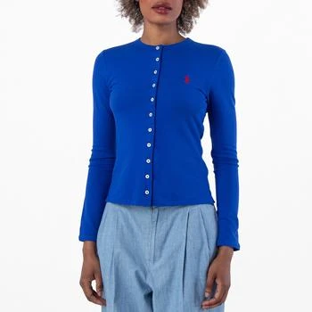 Ralph Lauren Cotton Mesh Pony Cardigan