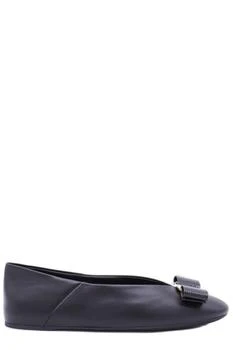 Salvatore Ferragamo | Ferragamo Round Toe Bow Detailed Ballet Flats