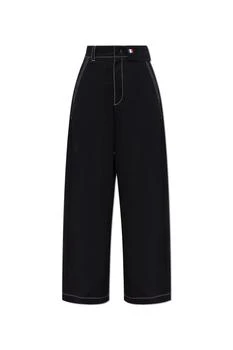 Moncler | Moncler X Palm Angels Logo Patch Wide-Leg Jeans