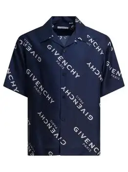 Givenchy | Givenchy	Logo Printed Short-Sleeve Bowling Shirt
