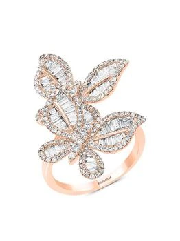 Effy | 14K Rose Gold
1.41 TCW Diamond Butterfly Ring