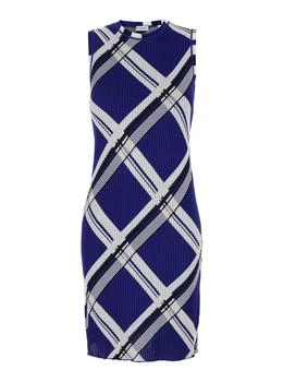 Burberry | Burberry Check-Printed Ribbed Sleeveless Dress