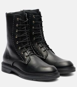 Max Mara | Urbancombat leather combat boots
