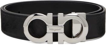 Salvatore Ferragamo | Black Adjustable Gancini Reversible Belt